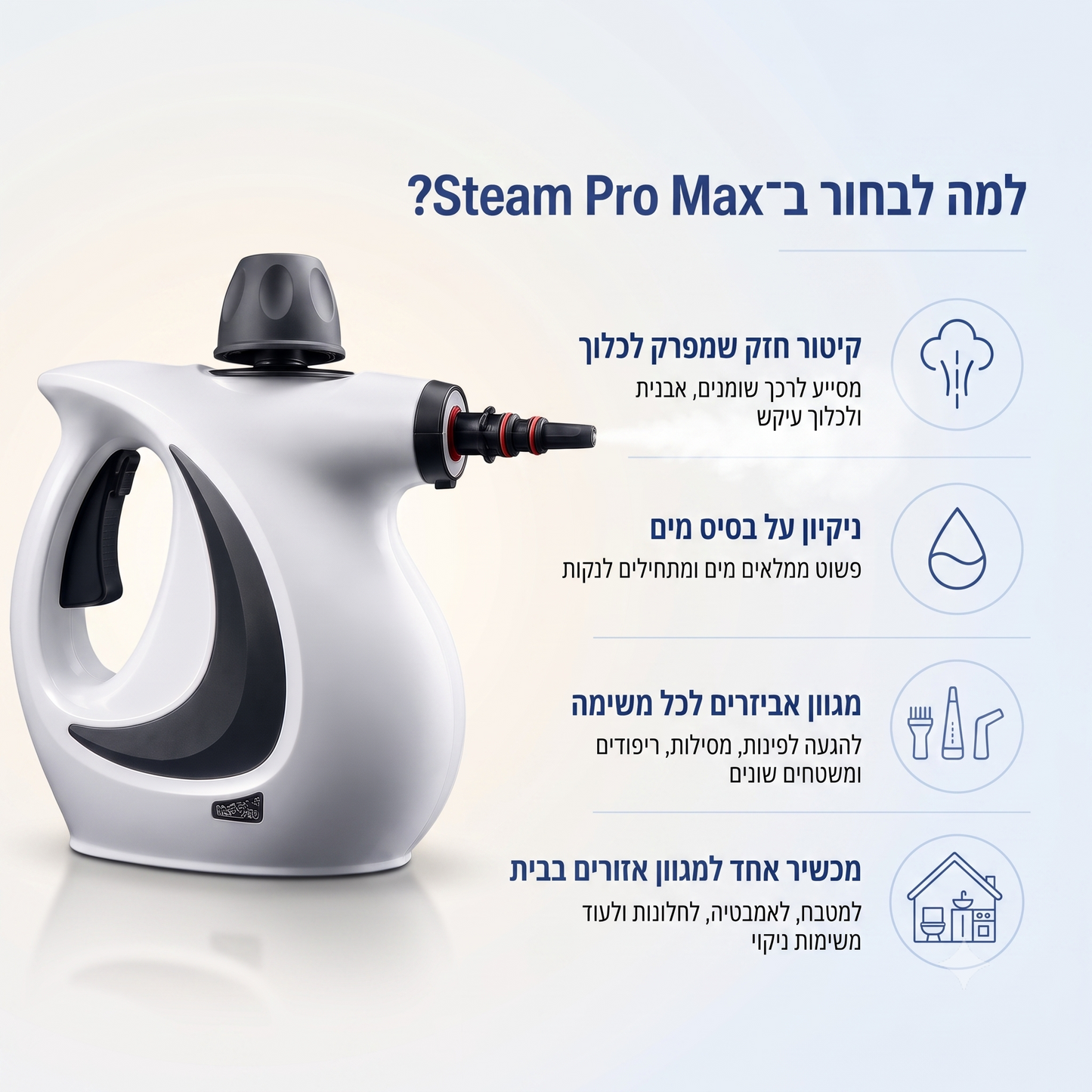 VALENI Steam Pro Max™ - מנקה קיטור עוצמתי
